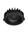 12W Ø8,6cm Blændfri CCT Downlight RA90 - Hul: Ø7,5 cm, Ydre mål: Ø8,6 cm, 3 lyskulører, sort front, Honeycomb