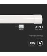 120cm 40W Prismatic LED armatur - 120lm/W, 3-i-1 CCT, IP20 indendørs
