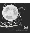 10m 10,5W/m LED strip - IP65, 120 LED pr. meter, 1100lm/m, 230V plug-and-play