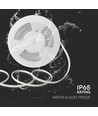 10m 10,5W/m LED strip - IP65, 120 LED pr. meter, 6500K, Plug & Play