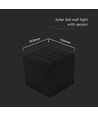 9W Solara sort LED væglampe med sensor - Solcelle, IP65, 3-i-1 CCT, 800lm, PIR sensor
