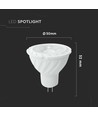 GU5.3 6W LED spotpære - 12V, MR16