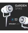 12W LED havespot med spyd - IP65, Grønt lys, hvidt kabinet, aluminium