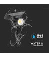 2W LED solcelle havespot med spyd - IP65, sort, 3.7V, skumringssensor, COB LED, varm hvid