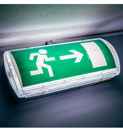 V-Tac Nødbelysning / Exit skilt, 3W - Udgangslys, inkl. batteri og piktogrammer, selvtestknap