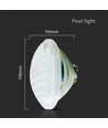 35W LED pool pære - 12V, PAR56, IP68, Glas