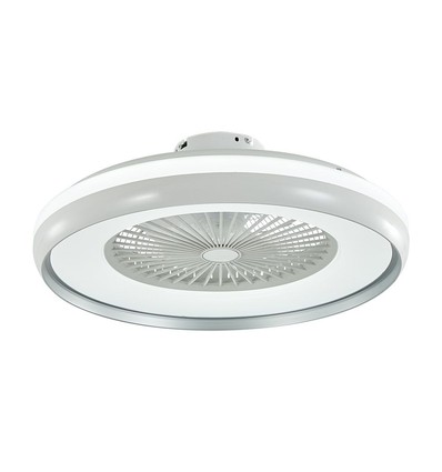 45W ventilator med loftslys RF kontrol CCT: 3 i 1 - AC motor, grå ring