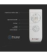 45W ventilator med loftslys RF kontrol CCT: 3 i 1 - AC motor, grå ring