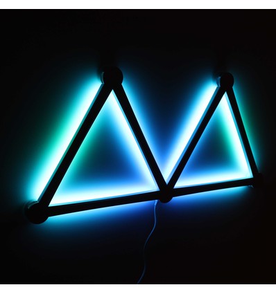 Hexa-Light RGBIC komplet sæt - 9 lysskinner, Vægmonteret, Bluetooth app, USB