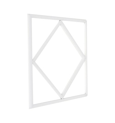 Hexagon Diamant 60x60 LED Panel, 60W - Højde:15mm, 100lm/W, Hvid kant