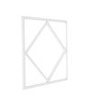 Hexagon Diamant 60x60 LED Panel, 60W - Højde:15mm, 100lm/W, Hvid kant