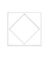 Hexagon Diamant 60x60 LED Panel, 60W - Højde:15mm, 100lm/W, Hvid kant