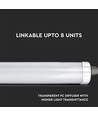 120cm 36W vandtæt komplet LED armatur, gennemfortrådet - 4320lm, 120lm/W, IP65