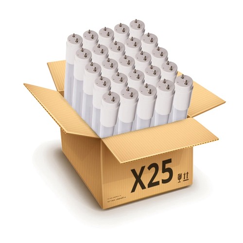 25x 150cm / 20W Samsung chip LED rør, T8 - 4000K, 5 års producentgaranti