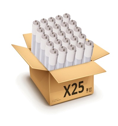 25x 150cm / 22W Samsung chip LED rør, T8 - 4000K, 5 års producentgaranti