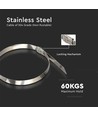 100x Rustfri Kabelbindere / Kabelstrips - 4,6 x 200 mm, Stål, 100 stk.