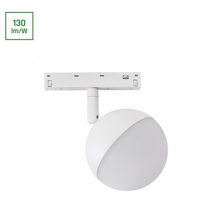 10W SYSTEM SHIFT BASIC GLOBE til 48V skinne - 130lm/W, 4000K, IP20, hvid, 120 grader