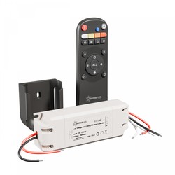 Spectrum LED LED Strip Sæt 120W - 12V/24V, 10A, CCT, Dæmp, 1-Gruppe, +Montering, Sort, Connectoro, Mesh