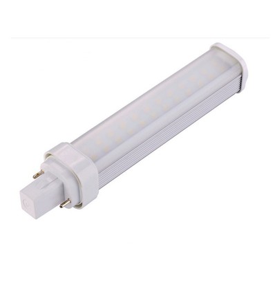 G24Q 7W LED pære - 120°, Varm hvid, matteret