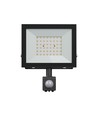 50W projektør med sensor - IP44, Sort, arbejdslampe, PIR sensor