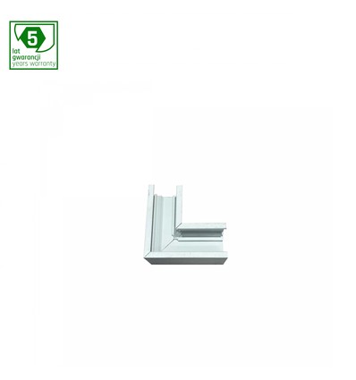 SYSTEM SHIFT vandret slankt L-samlestykke, hvid - 48V, aluminium, IP20, 5 års garanti