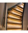 11W per trin Trappe LED COB stripsæt - 24V DC, IP20, Op til 16 trin, tænd/sluk