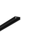 1m aluprofil BEGTON12 J/S - Sort anodiseret, påbygning, LED skinne