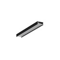 1m aluprofil BEGTON12 J/S - Sort anodiseret, påbygning, LED skinne