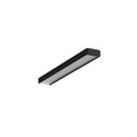 1m aluprofil BEGTON12 J/S - Sort anodiseret, påbygning, LED skinne