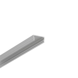 Alu / PVC profiler 2m aluprofil BEGTON12 J/S - Anodiseret, påbygning, LED skinne