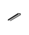 2m aluprofil BEGTON12 J/S - Sort anodiseret, påbygning, LED skinne