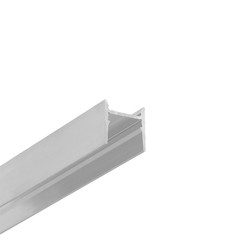 Alu / PVC profiler 2m aluprofil COZY12 C/U1 - Ubehandlet aluminium, påbygning, LED skinne