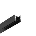 2m aluprofil COZY12 C/U1 - Sort anodiseret, påbygning, LED skinne
