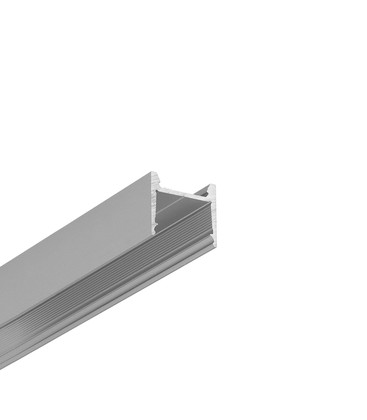 2m aluprofil HOOD14 F/U1 - Anodiseret, påbygning, LED skinne