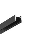 2m aluprofil HOOD14 F/U1 - Sort anodiseret, påbygning, LED skinne
