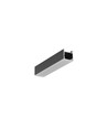 2m aluprofil HOOD14 F/U1 - Sort anodiseret, påbygning, LED skinne