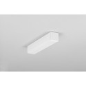 2m aluprofil HOOD14 F/U1 - Hvid lakeret, påbygning, LED skinne
