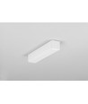 2m aluprofil HOOD14 F/U1 - Hvid lakeret, påbygning, LED skinne