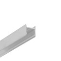 2m aluprofil LEVEL12 C/U1 - Ubehandlet aluminium, påbygning, LED skinne