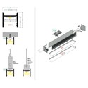 2m aluprofil LEVEL12 C/U1 - Anodiseret, påbygning, LED skinne