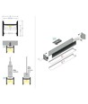 2m aluprofil LEVEL12 C/U1 - Anodiseret, påbygning, LED skinne