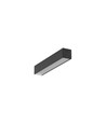 2m aluprofil LEVEL12 C/U1 - Sort anodiseret, påbygning, LED skinne