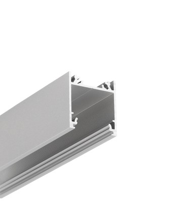 1m aluprofil LINEA20 EE7F/TY - Anodiseret, påbygning, LED skinne