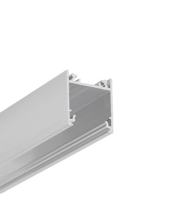 1m aluprofil LINEA20 EE7F/TY - Ubehandlet aluminium, påbygning, LED skinne