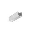 1m aluprofil LINEA20 EE7F/TY - Ubehandlet aluminium, påbygning, LED skinne