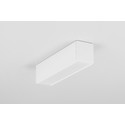 1m aluprofil LINEA20 EE7F/TY - Hvid lakeret, påbygning, LED skinne