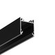 2m aluprofil LINEA20 EE7F/TY - Sort anodiseret, påbygning, LED skinne