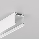 2m aluprofil LINEA20 EE7F/TY - Hvid lakeret, påbygning, LED skinne