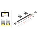 1m aluprofil SLIM8 AC2/Z - Anodiseret, påbygning, LED skinne