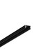 1m aluprofil SLIM8 AC2/Z - Sort anodiseret, påbygning, LED skinne